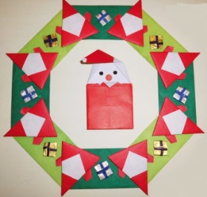 折紙で作るクリスマス飾り
